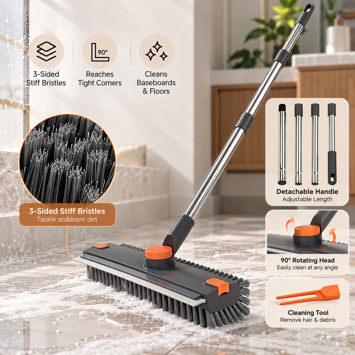 CleanReach™ 3-in-1 Floor Scrubber
