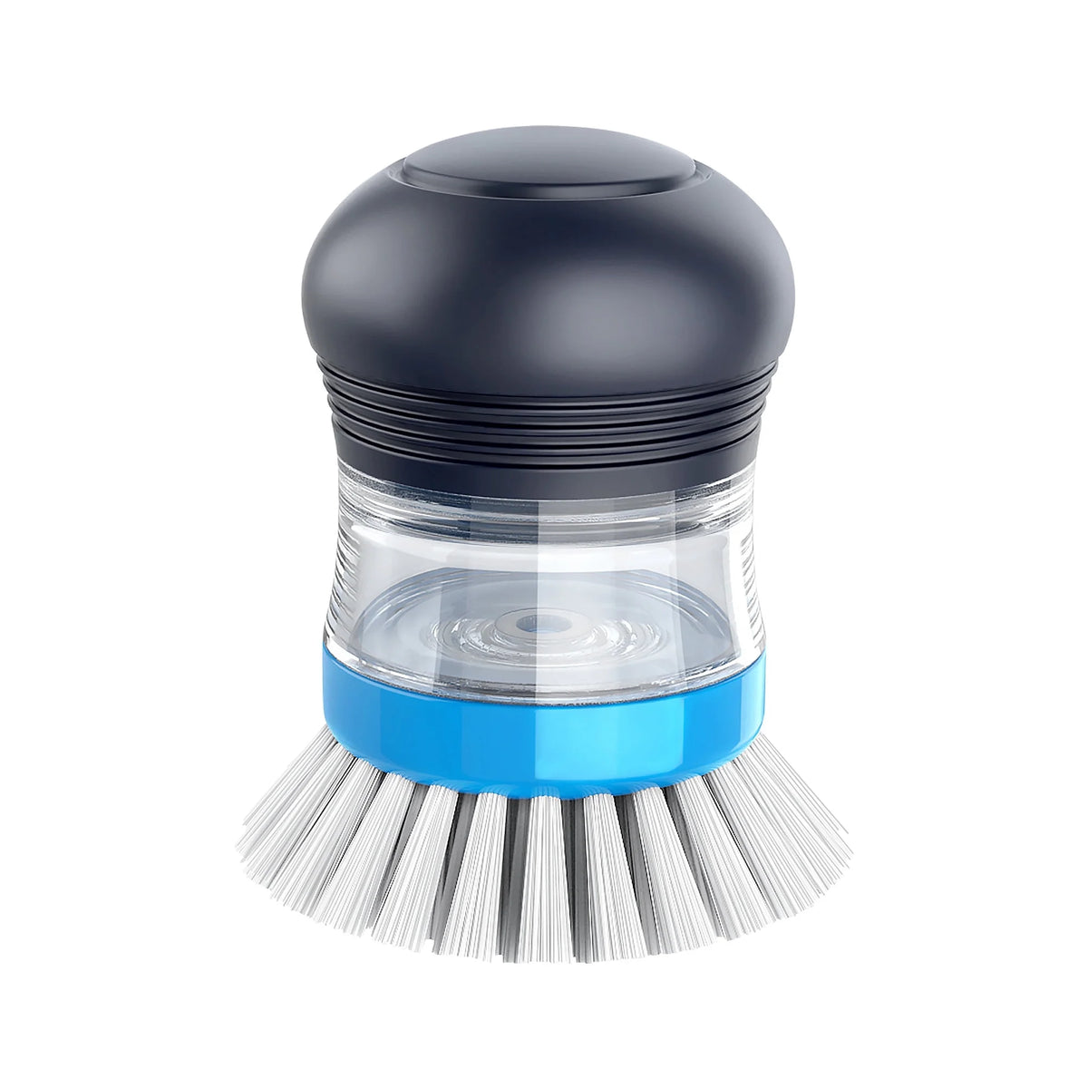 Soap Dispensing Palm Brush, Kitchen Brush for Dish Cleaning, 1 Pack, Navy,Nylon Brush