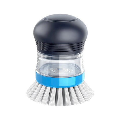 Soap Dispensing Palm Brush, Kitchen Brush for Dish Cleaning, 1 Pack, Navy,Nylon Brush